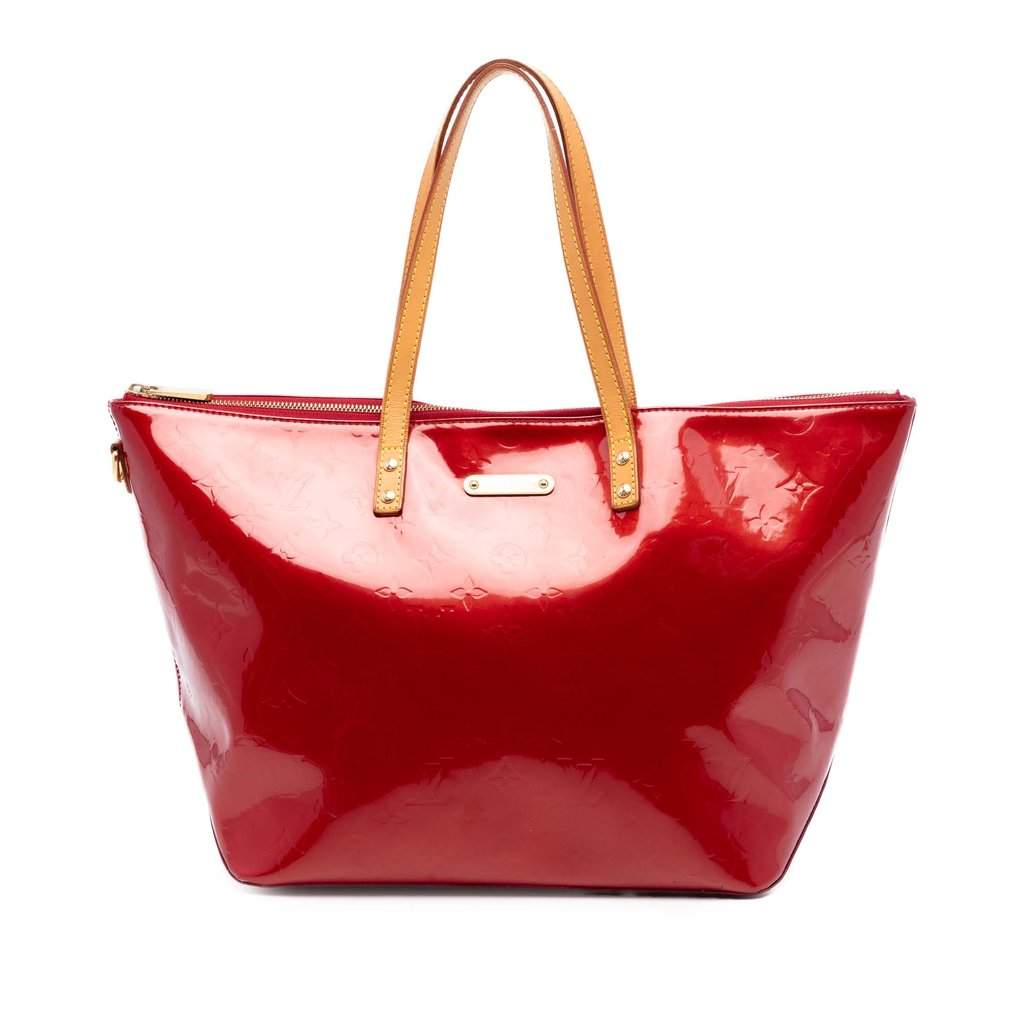Louis Vuitton Monogram Vernis Bellevue GM Red Leather Very good condition - Front View