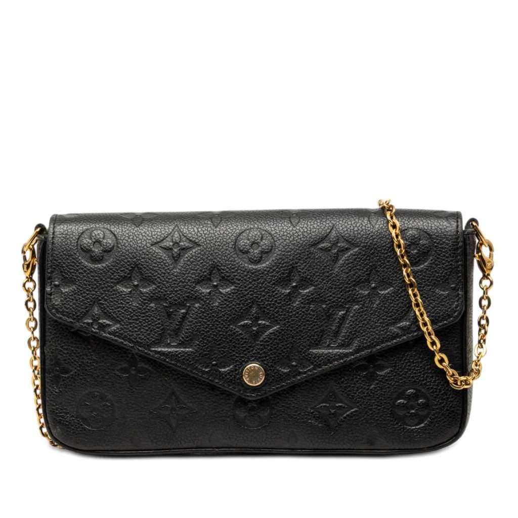 Louis Vuitton Monogram Empreinte Pochette Felicie Black Leather Very good - Front View