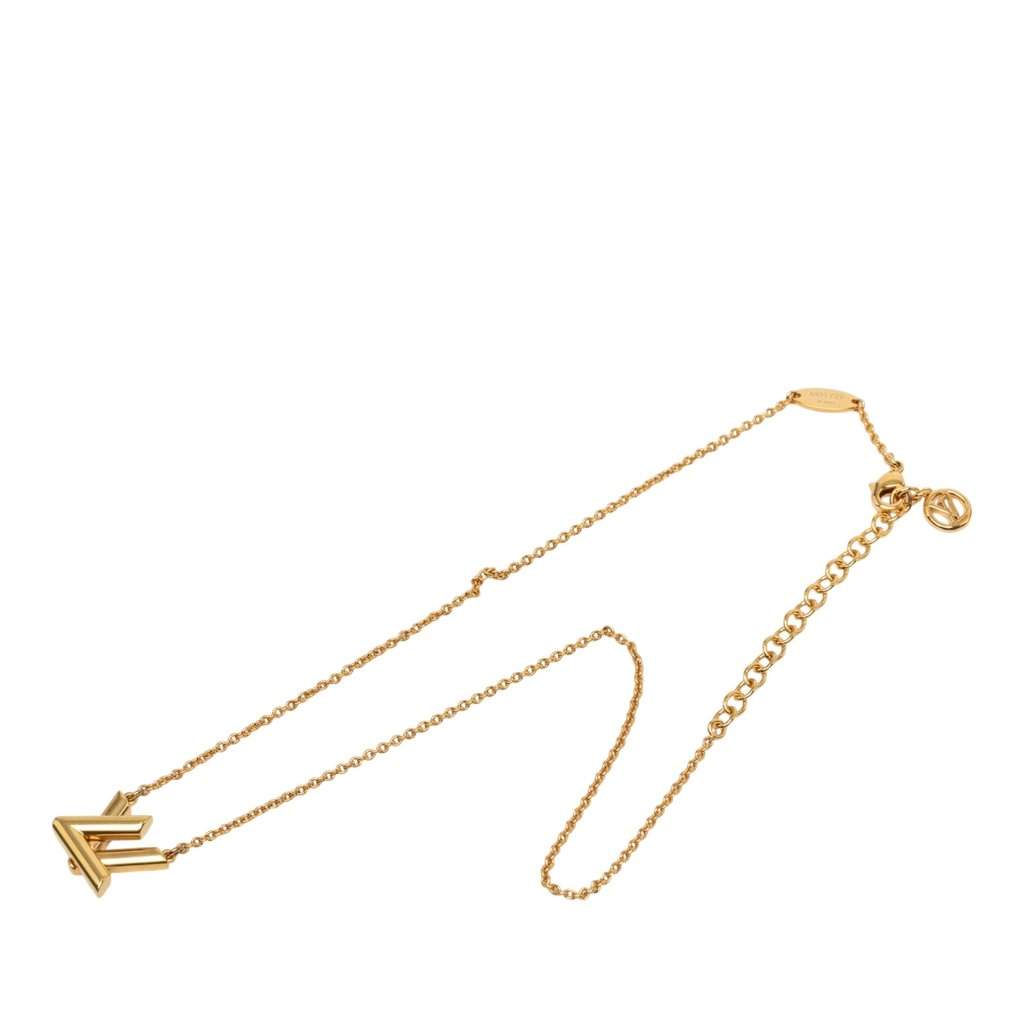 Louis Vuitton Gold Plated GO 14 Necklace Gold Metal Very good - Front View