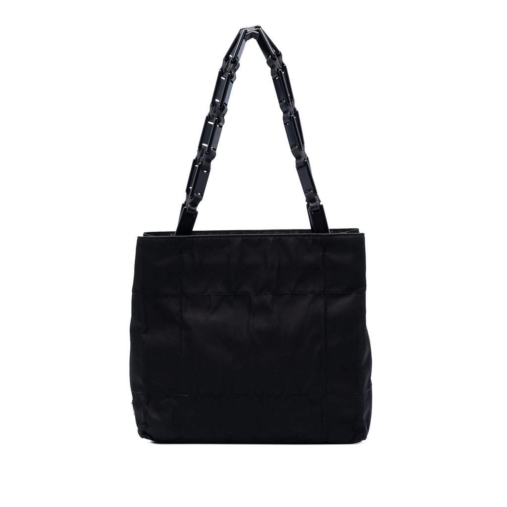 Prada Tessuto Impunto Chain Tote Black Very good condition - Front View