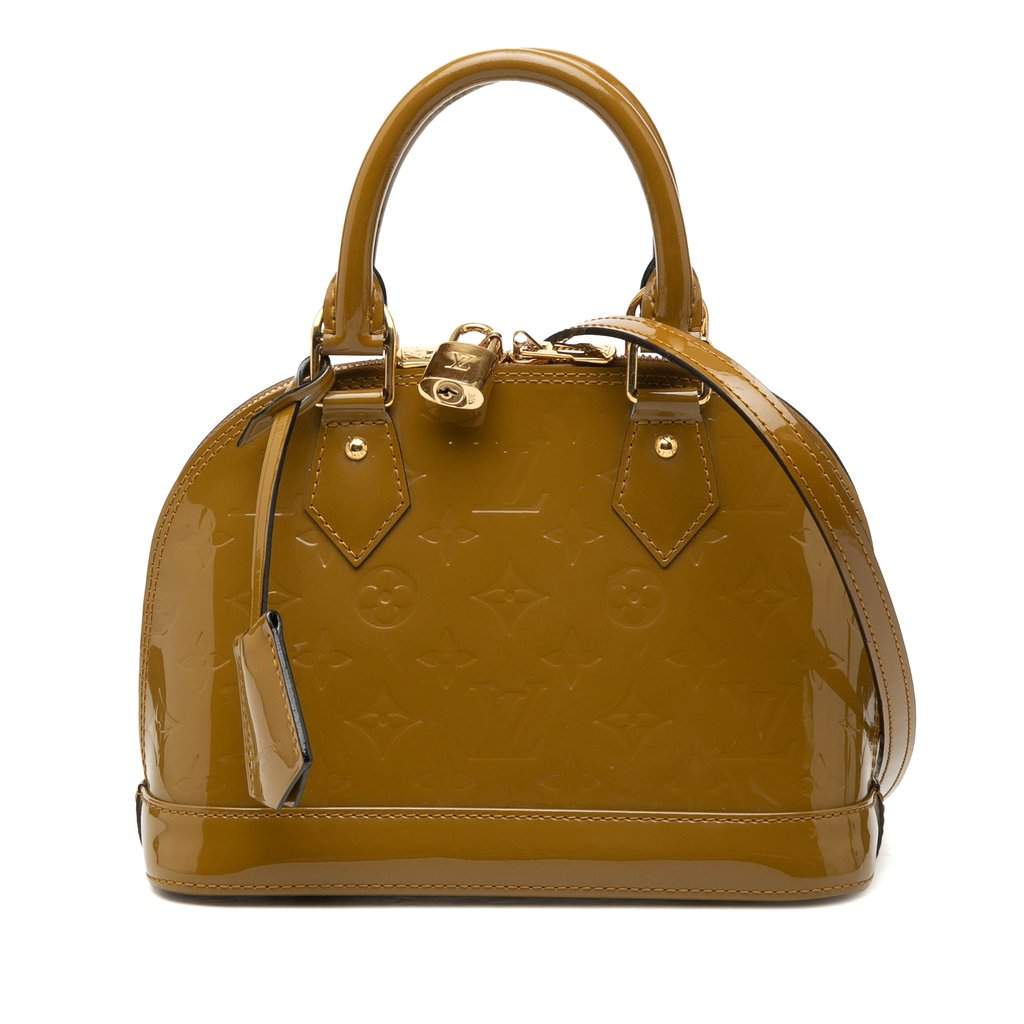 Louis Vuitton Monogram Vernis Alma BB Green Leather Very good condition - Front View