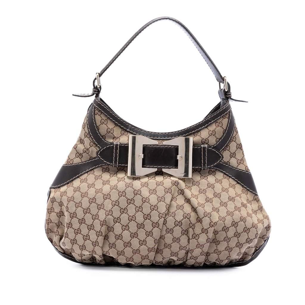 Gucci Large GG Canvas Dialux Queen Hobo Beige Very good condition - Front View