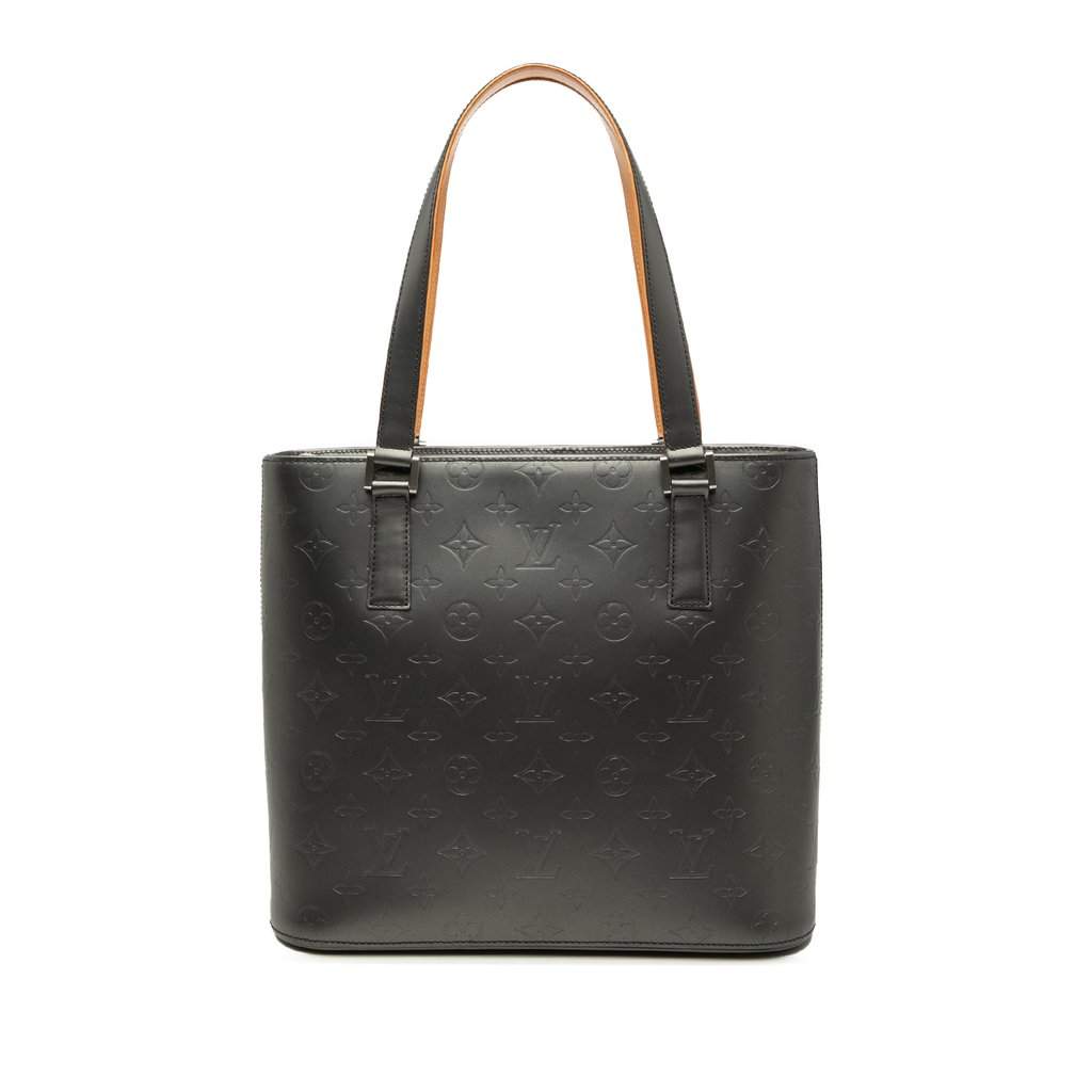 Louis Vuitton Monogram Mat Stockton Brown Leather Very good condition - Front View