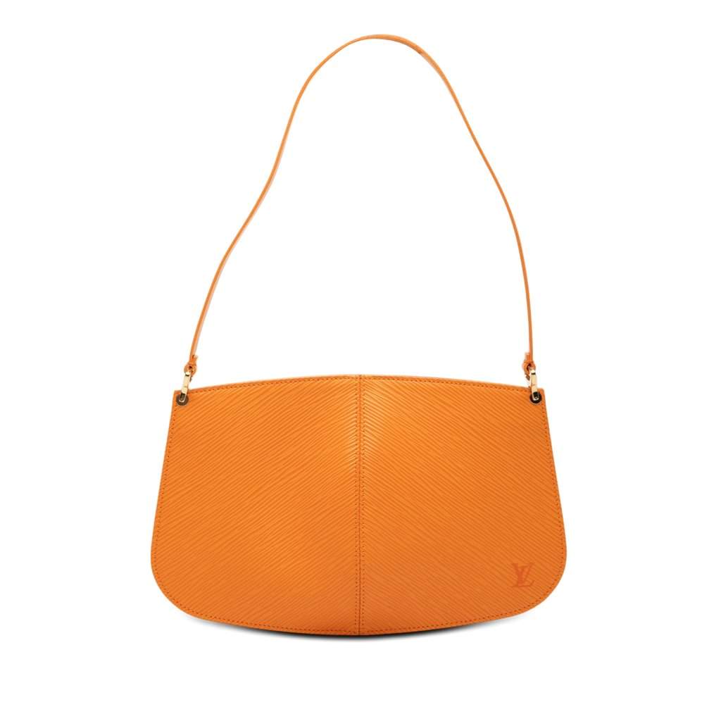 Louis Vuitton Epi Demi Lune Pochette Orange Leather Very good condition - Front View