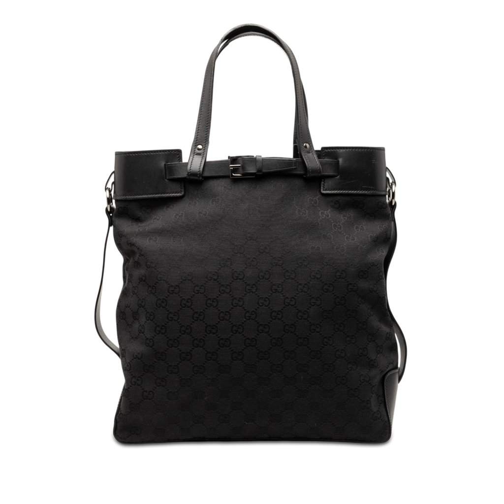 Gucci GG Canvas Tote Black Very good condition - Front View