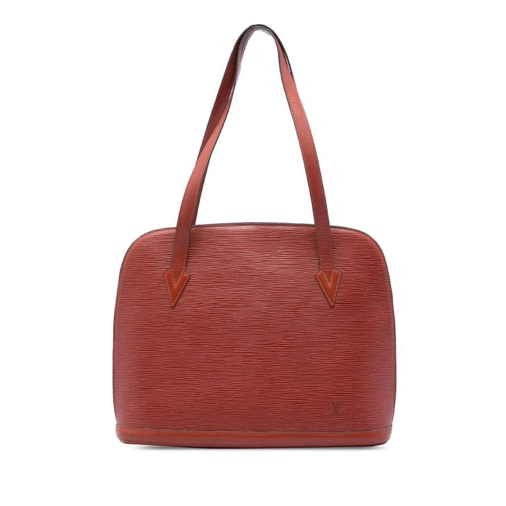 Louis Vuitton Epi Lussac Brown Leather Very good condition - Front View