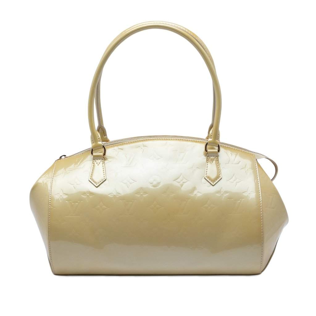 Louis Vuitton Monogram Vernis Sherwood PM Beige Leather Very good - Front View