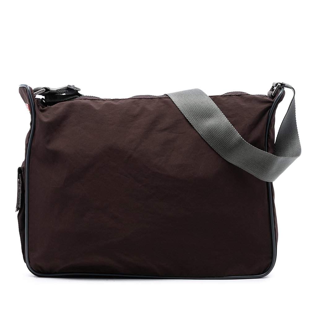 Prada Sports Line Tessuto Zip Top Crossbody Brown Very good condition - Front View