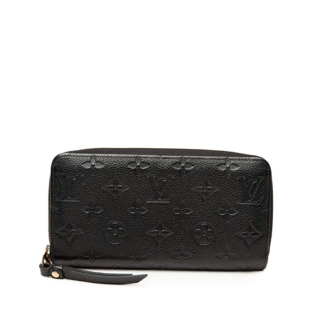 Louis Vuitton Monogram Empreinte Zippy Long Wallet Black Leather Very good - Front View