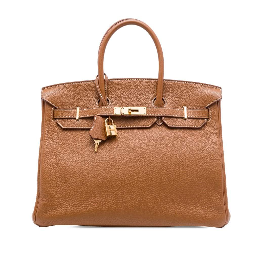 Hermès Togo Birkin Retourne 35 Brown Leather Very good - Front View