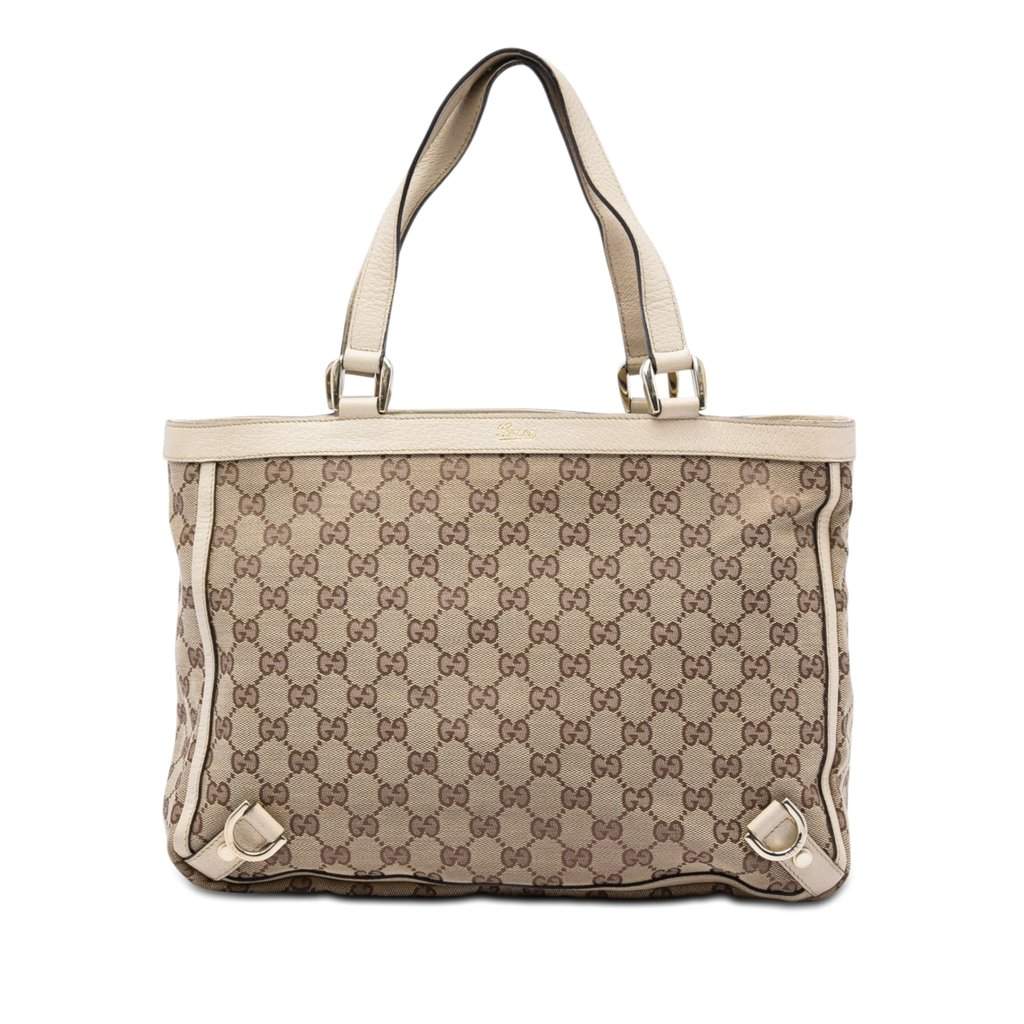 Gucci GG Canvas Abbey D Ring Tote Beige Very good - Front View