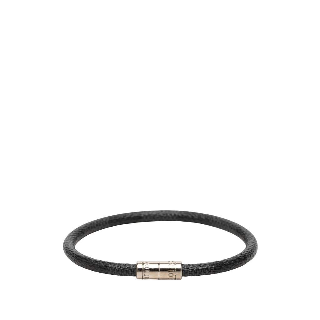 Louis Vuitton Damier Graphite Keep it Bracelet Black Very good condition - Front View