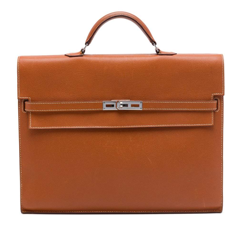 Hermès Epsom Kelly Depeches 38 Brown Leather Very good condition - Front View