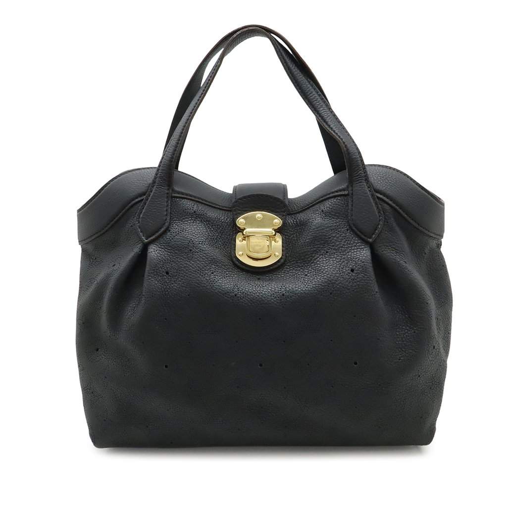 Louis Vuitton Monogram Mahina Cirrus PM Black Leather Very good condition - Front View