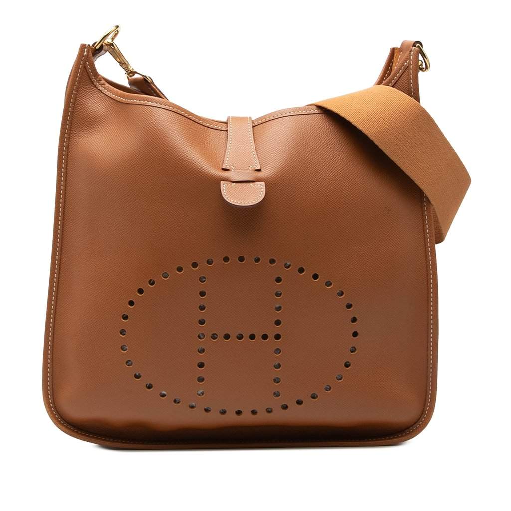 Hermès Clemence Evelyne 33 Brown Leather Very good condition - Front View