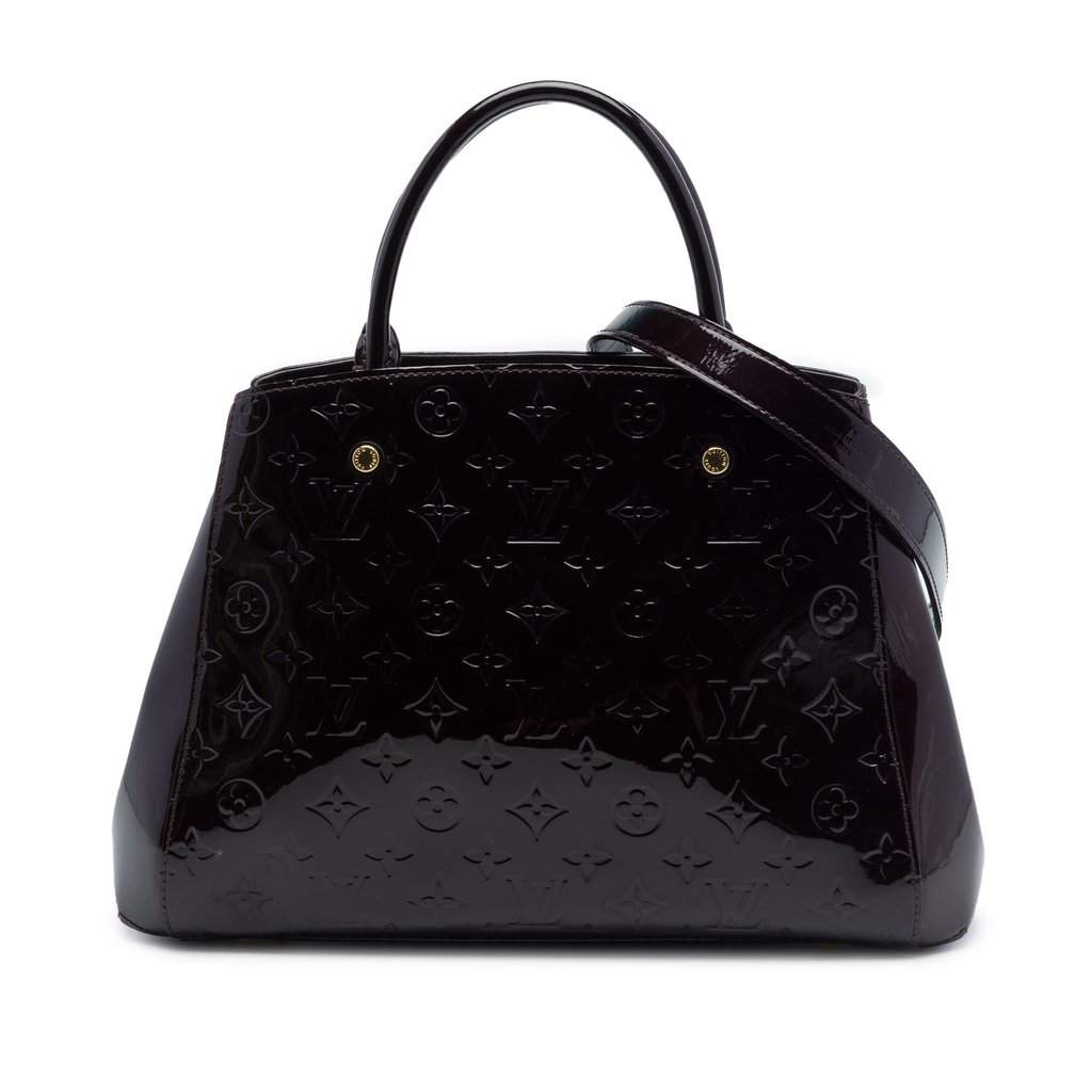 Louis Vuitton Monogram Vernis Montaigne MM Purple Leather Very good - Front View