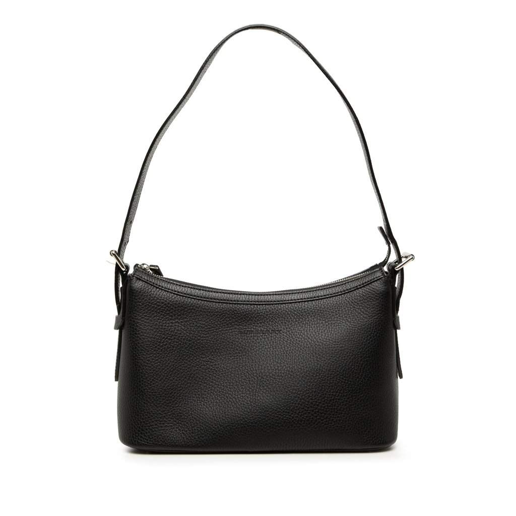 Burberry Leather Shoulder Bag Black Leather Very good - Front View