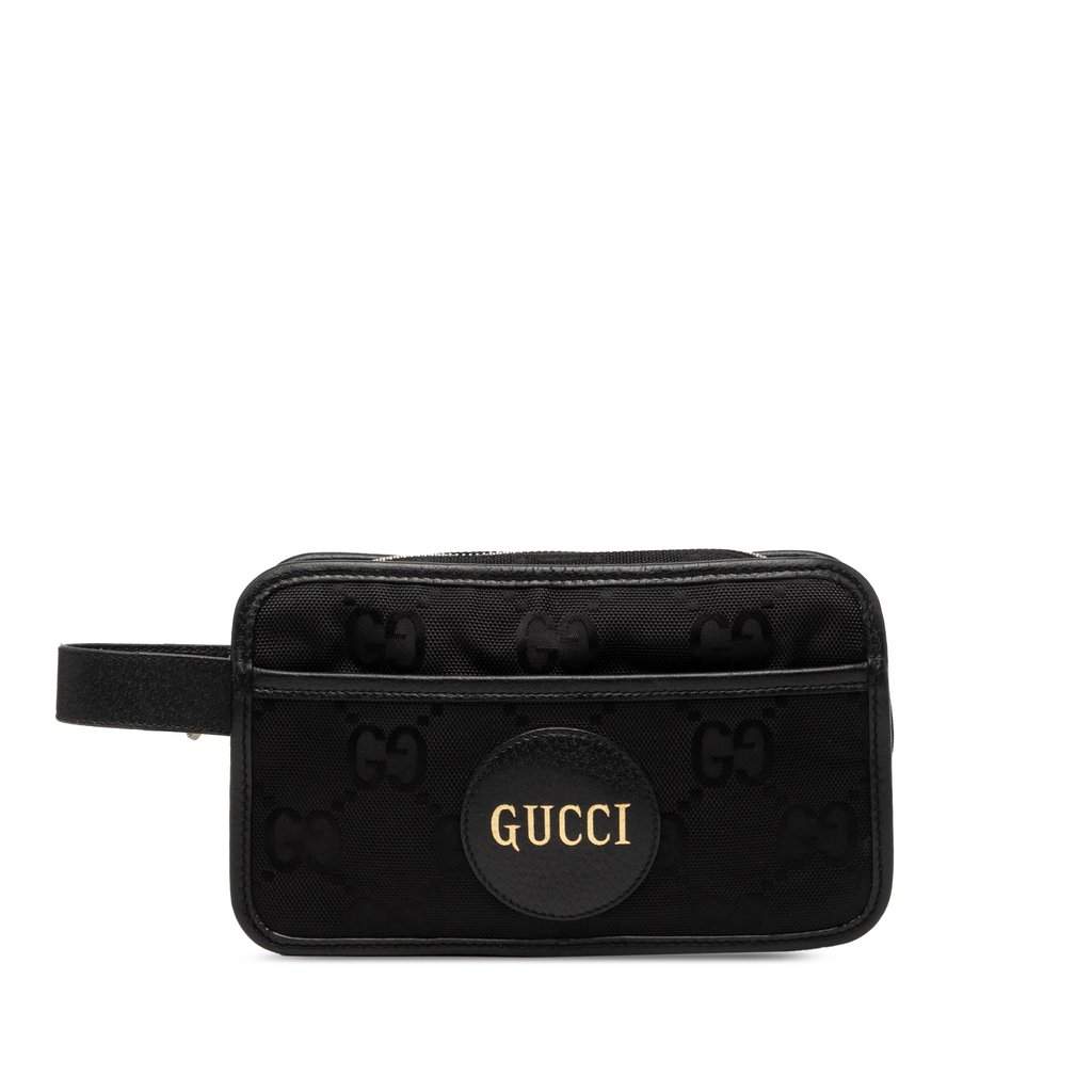 Gucci GG Nylon Off The Grid Clutch Black Very good condition - Front View