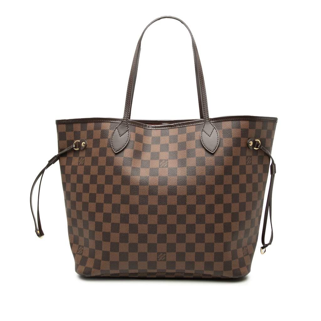 Louis Vuitton Damier Ebene Neverfull MM Brown Very good - Front View