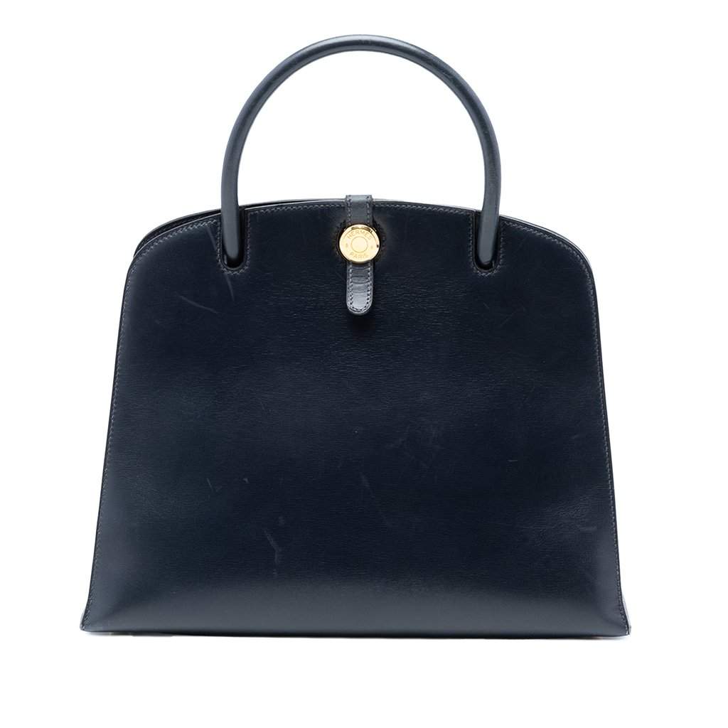 Hermès Box Calf Dalvy 30 Blue Leather Very good condition - Front View
