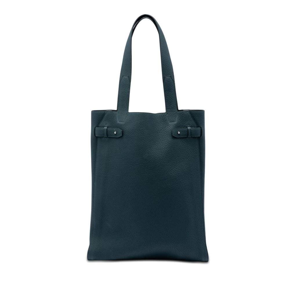 Hermès Negonda Cabas Vertige Tote Green Leather Very good condition - Front View