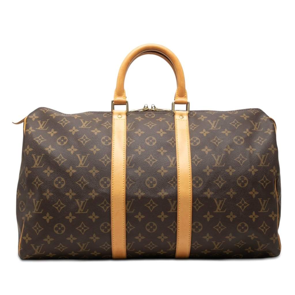 Louis Vuitton Monogram Keepall 45 Brown Very good - Front View