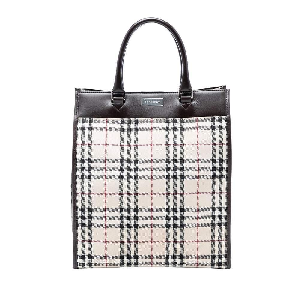 Burberry House Check Canvas Tote Beige Very good condition - Front View