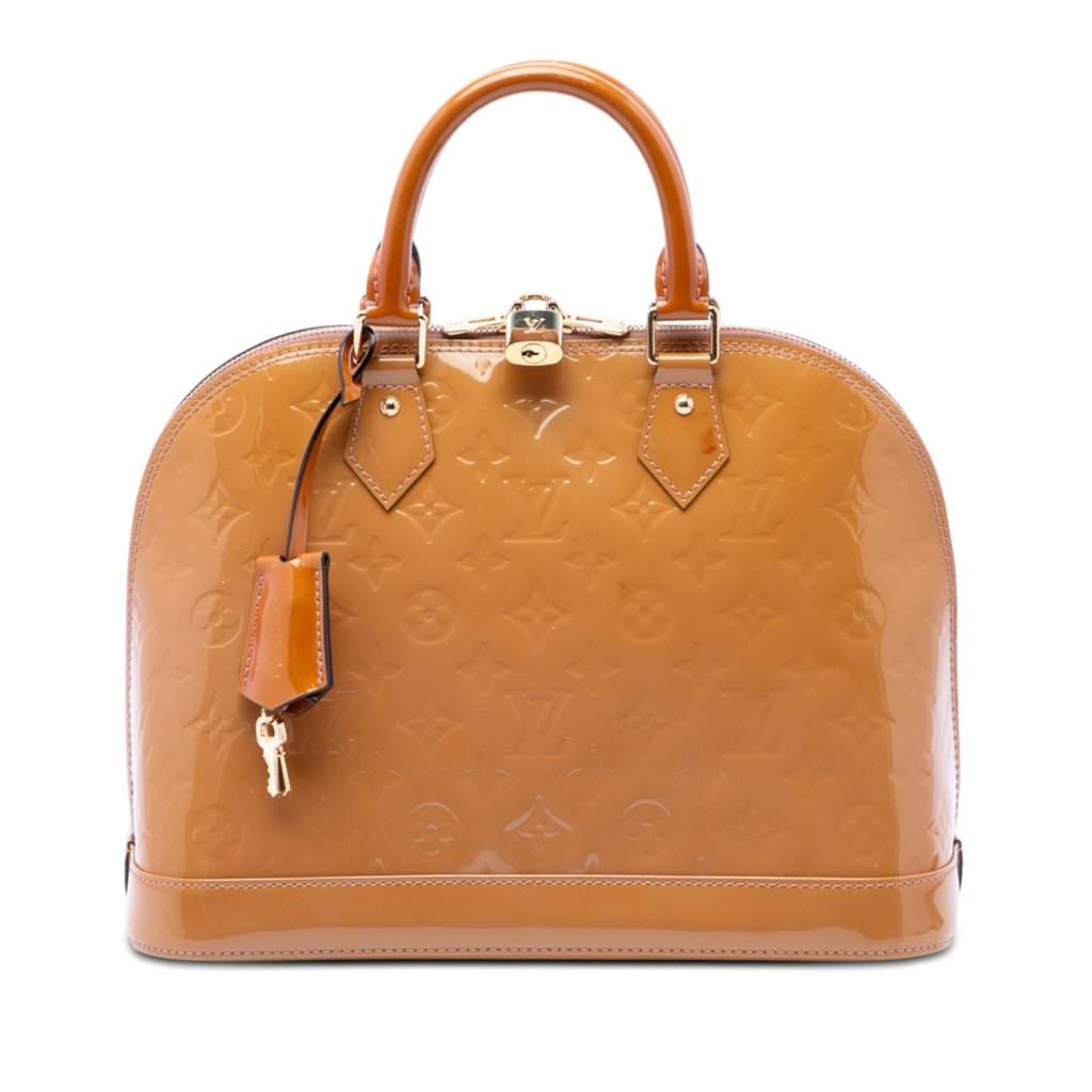 Louis Vuitton Monogram Vernis Alma PM Brown Leather Very good condition - Front View