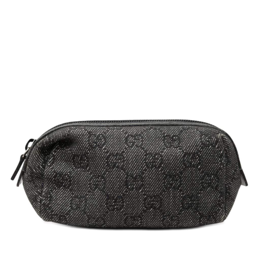 Gucci GG Denim Cosmetic Pouch MultiColor Very good condition - Front View