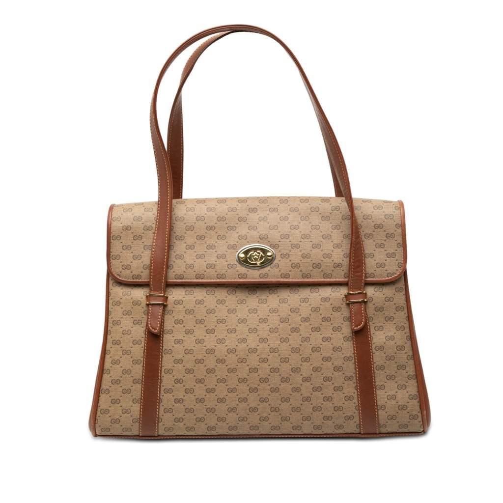 Gucci Micro GG Supreme Shoulder Bag Beige Very good condition - Front View