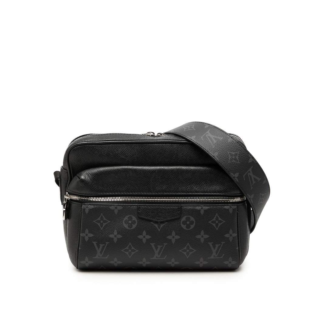 Louis Vuitton Monogram Taigarama Outdoor Messenger Black Leather Very good condition - Front View
