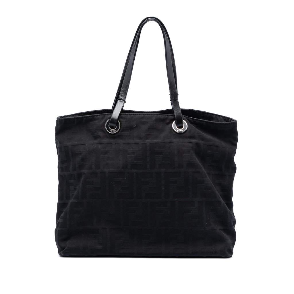 Fendi Zucca Canvas Tote Black Very good condition - Front View