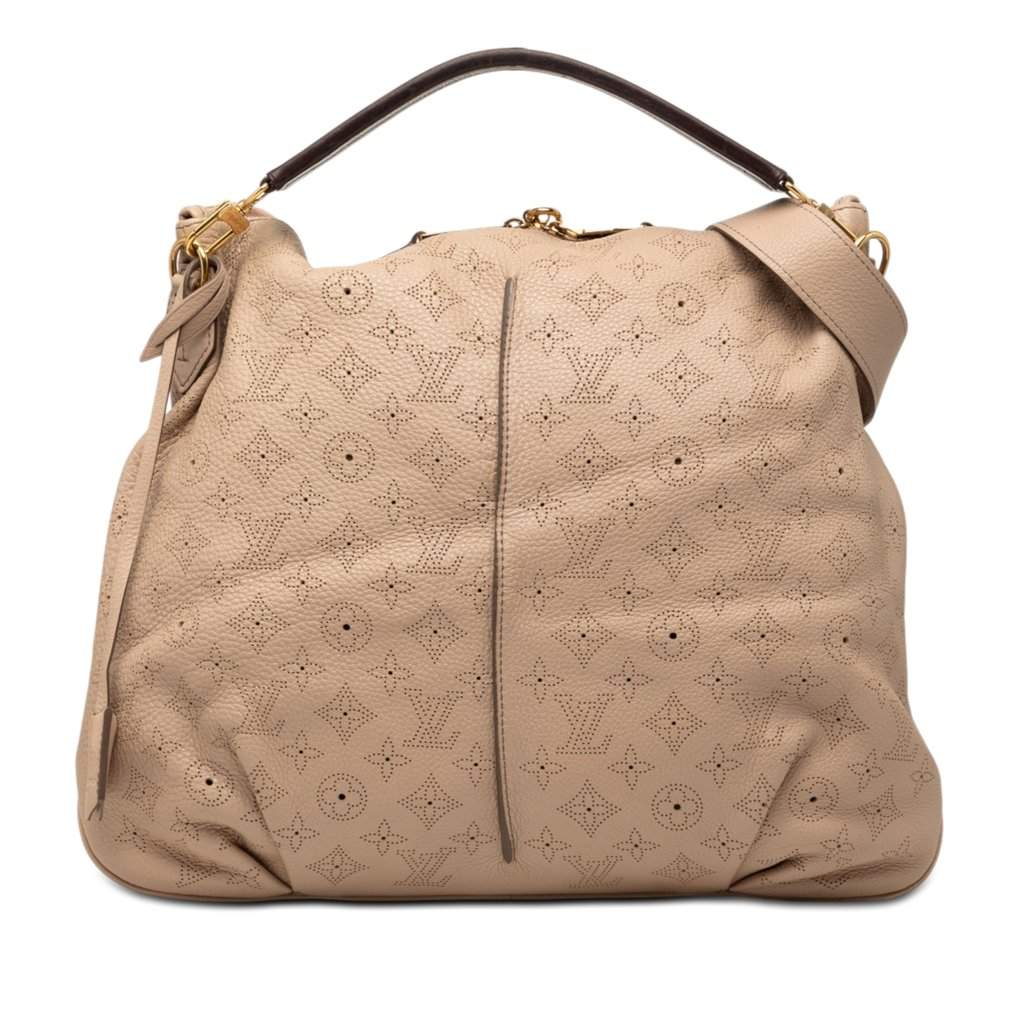 Louis Vuitton Monogram Mahina Selene MM Beige Leather Very good condition - Front View