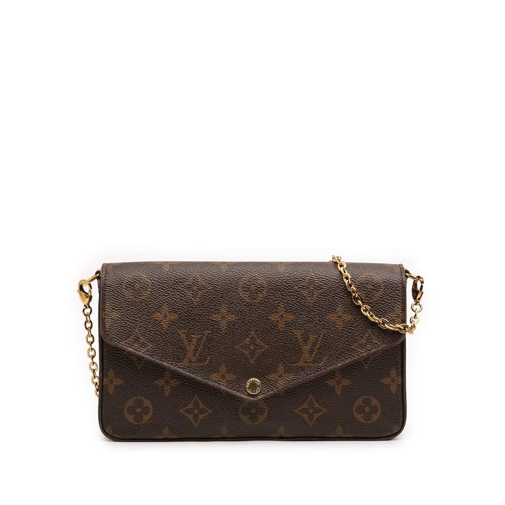 Louis Vuitton Monogram Pochette Felicie Brown Good condition - Front View