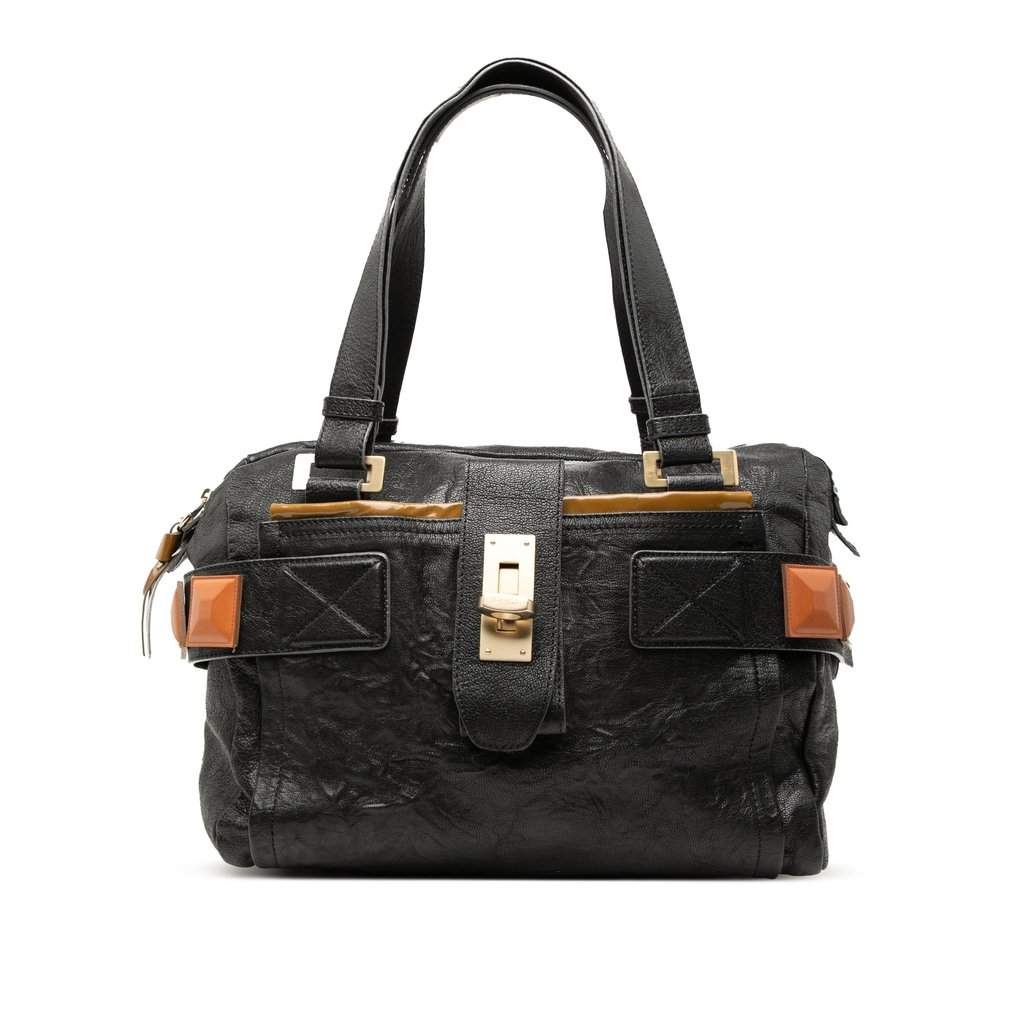 Chloé Leather Audra Shoulder Bag Black Leather Very good condition - Front View