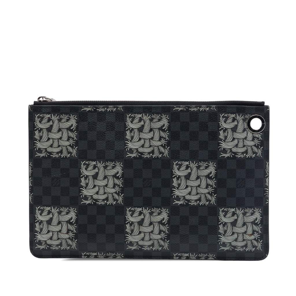 Louis Vuitton Christopher Nemeth Damier Graphite Pochette Jour PM Black Very good - Front View
