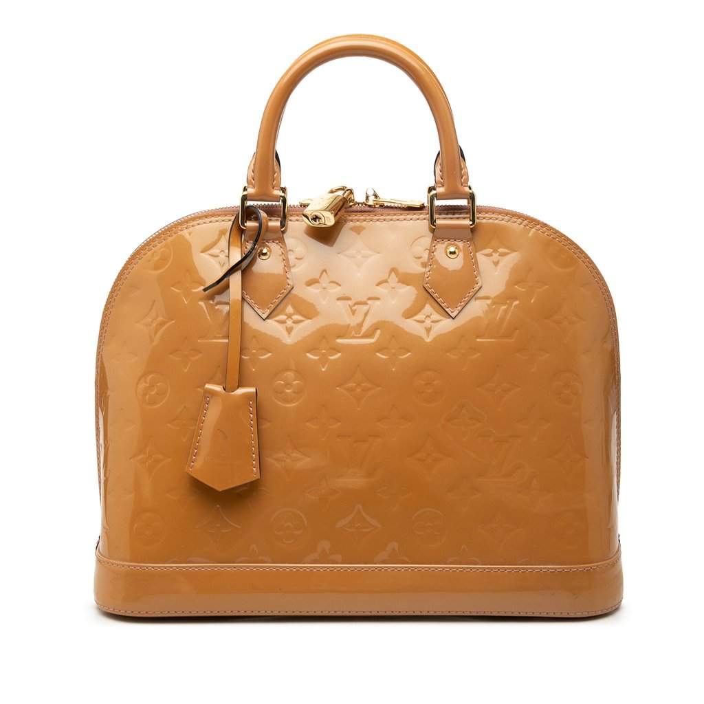Louis Vuitton Monogram Vernis Alma PM Brown Leather Very good condition - Front View