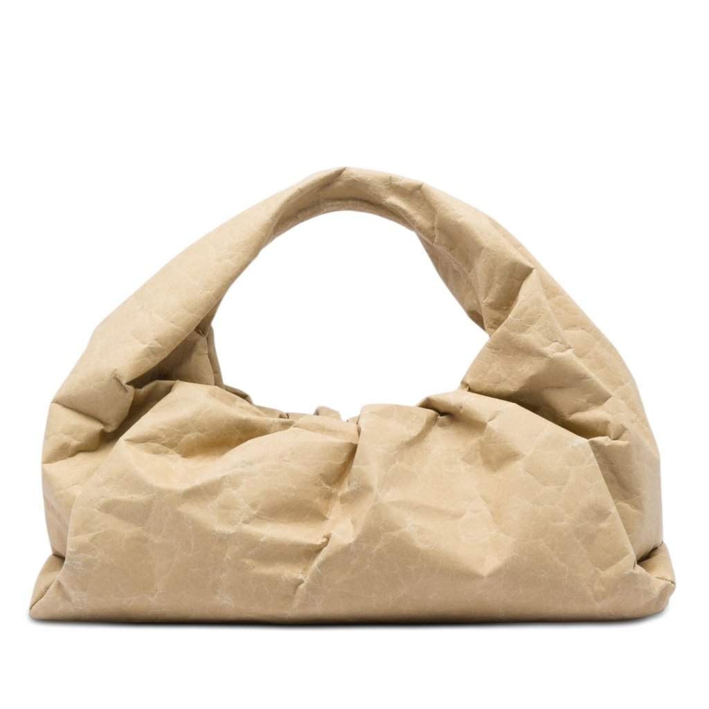 Bottega Veneta Large Kraft Paper The Shoulder Pouch Beige Very good condition - Front View