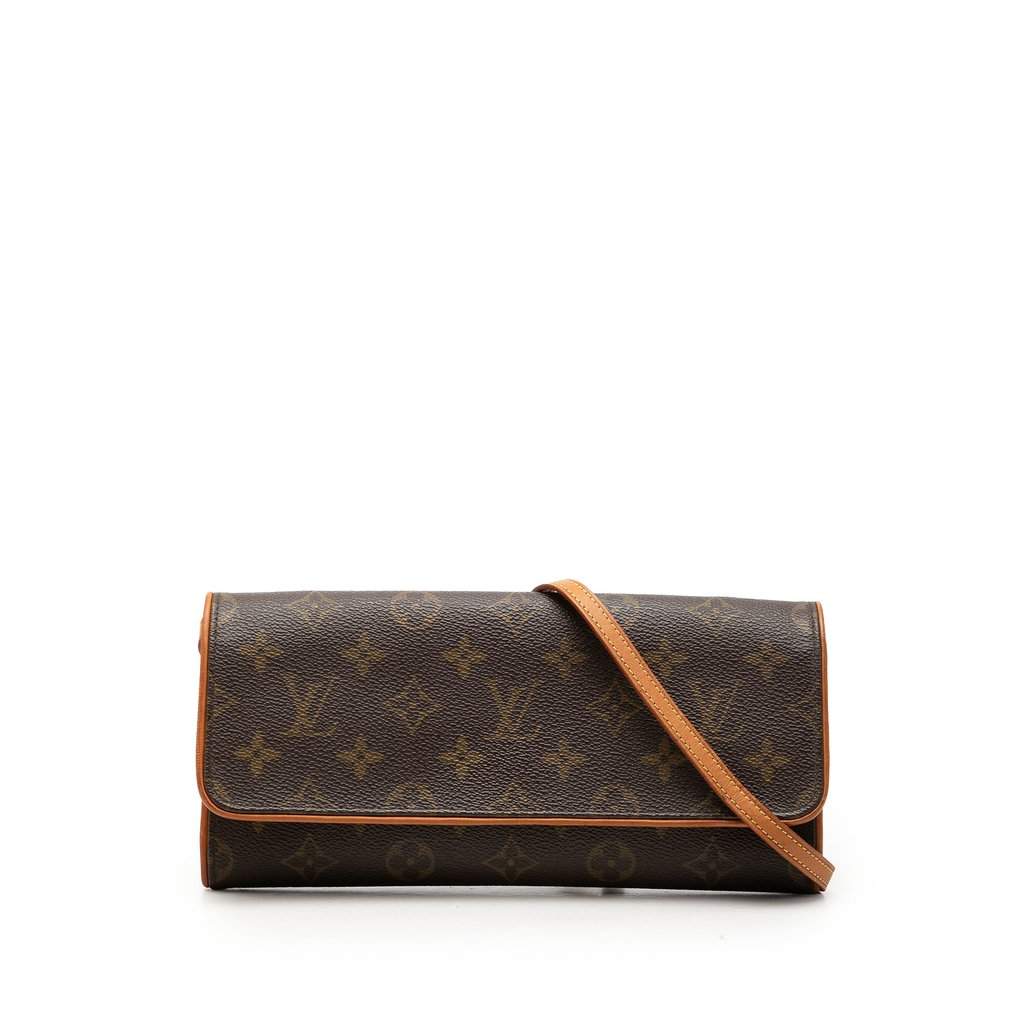 Louis Vuitton Monogram Pochette Twin GM Brown Very good condition - Front View