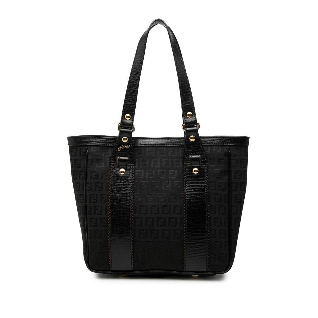 Fendi Zucchino Canvas Tote Black Very good condition - Front View