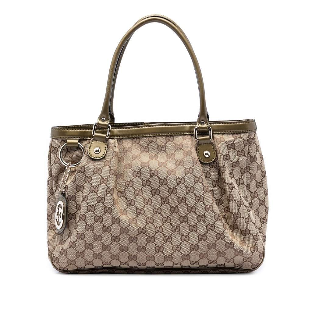 Gucci GG Canvas Sukey Tote Beige Very good - Front View