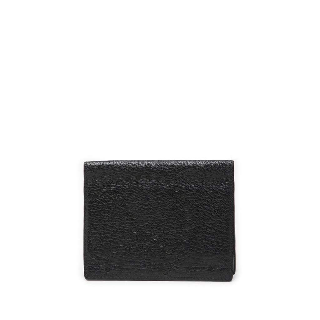 Hermès Chevre Mysore Evelyne Card Holder Black Leather Very good - Front View