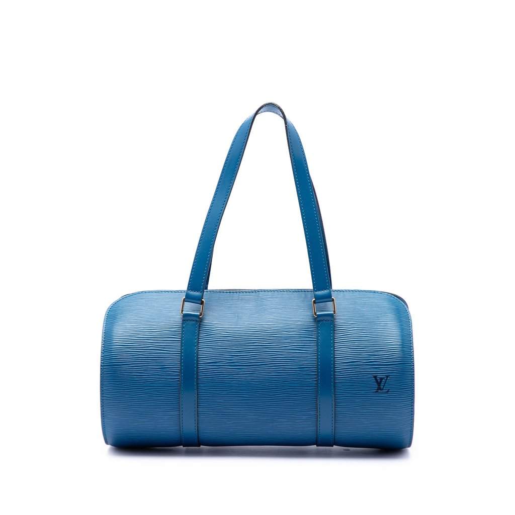 Louis Vuitton Epi Soufflot Blue Leather Very good condition - Front View