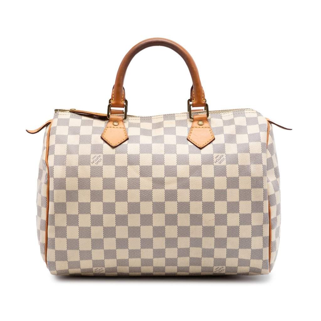 Louis Vuitton Damier Azur Speedy 30 White Very good condition - Front View