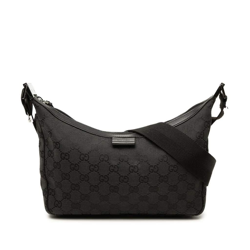 Gucci GG Canvas Crossbody Black Very good - Front View