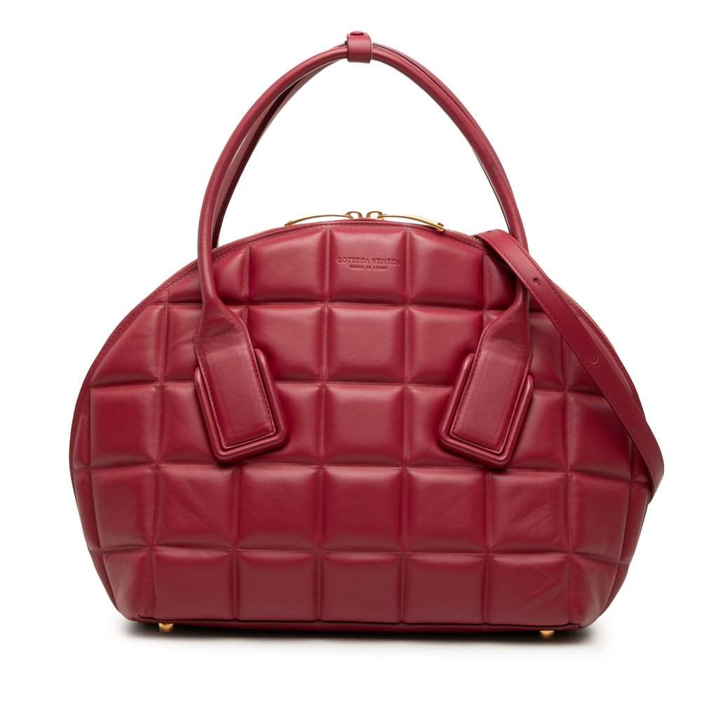 Bottega Veneta Medium Padded Leather Swoop Bag Red Leather Very good - Front View