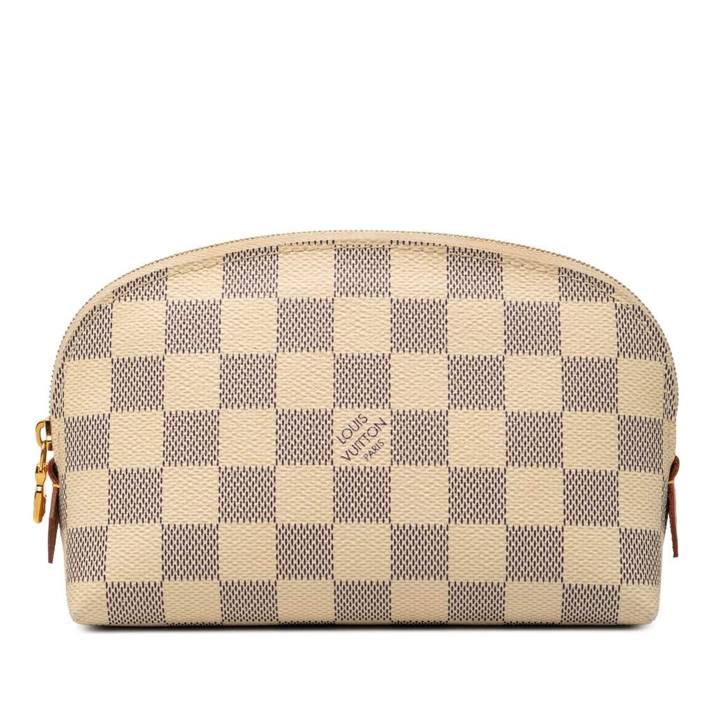Louis Vuitton Damier Azur Cosmetic Pouch White Very good condition - Front View