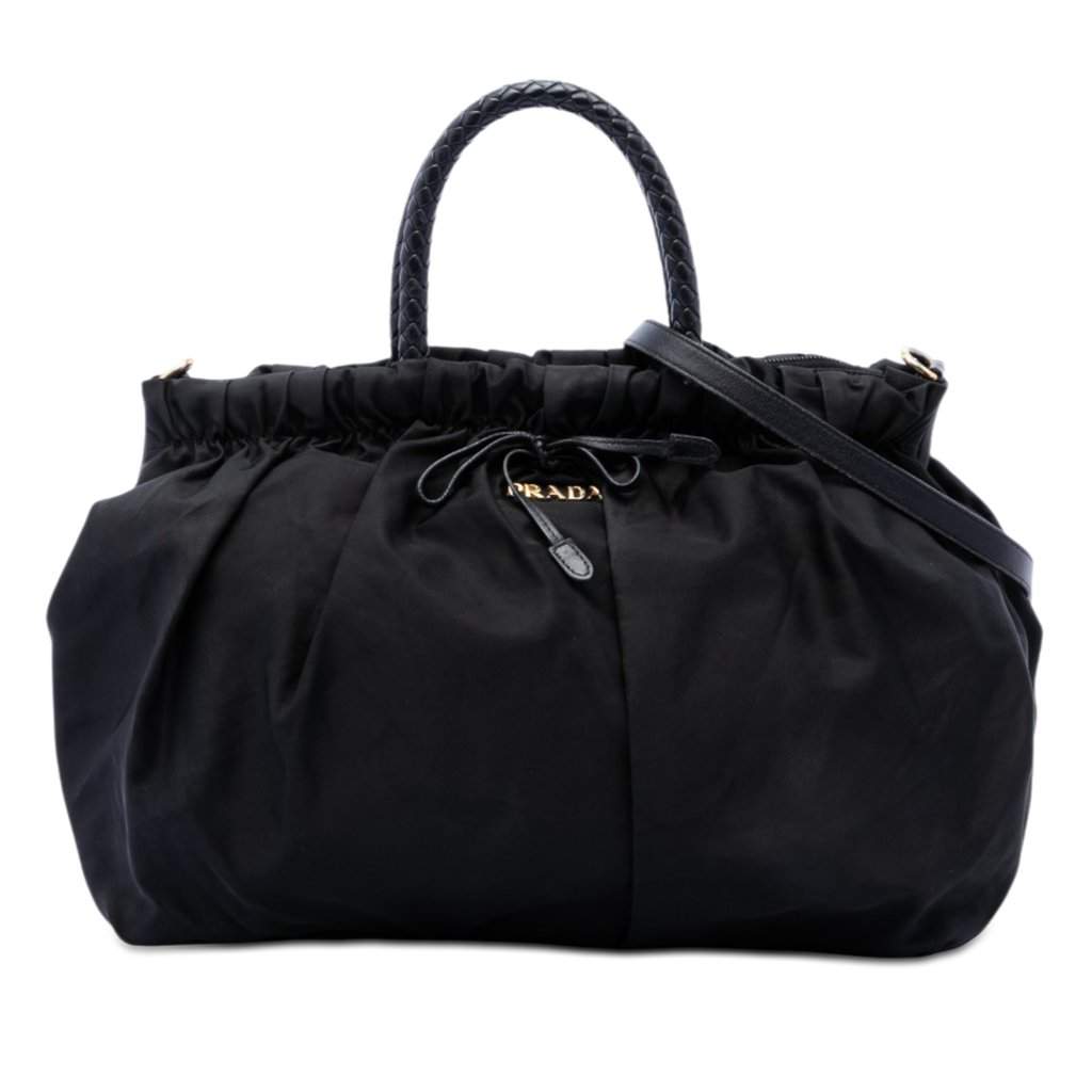 Prada Tessuto Bow Satchel Black Very good condition - Front View