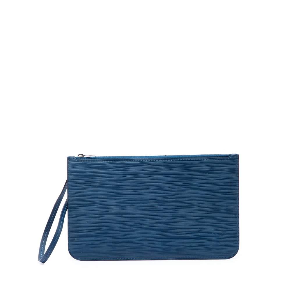 Louis Vuitton Epi Neverfull Pochette Blue Leather Very good condition - Front View