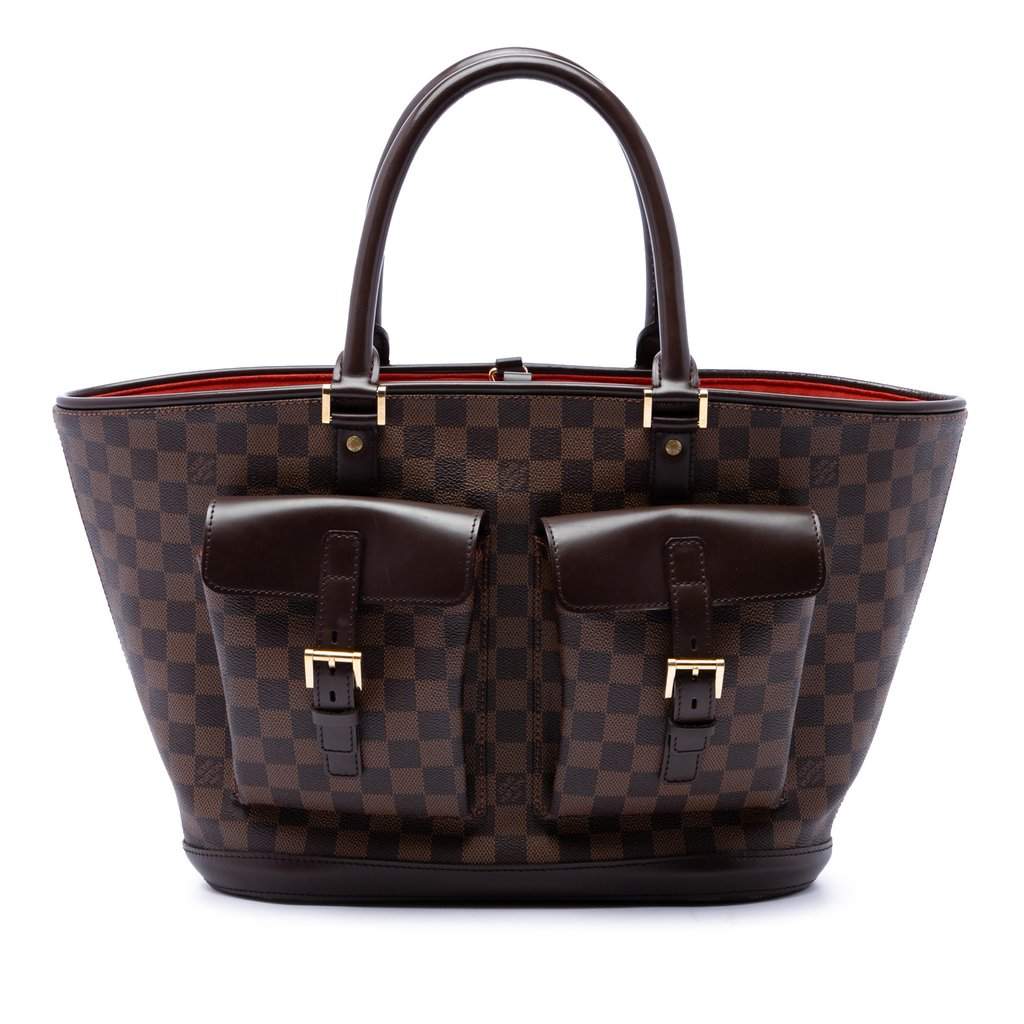 Louis Vuitton Damier Ebene Manosque GM Brown Very good - Front View